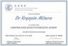 Certyfikat członkostwa w Europejskim Towarzystwie Chirurgii Endoskopowej